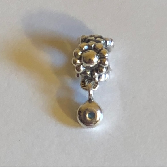 Retired Authentic Pandora Paraiba Dew Drop Topaz Charm Dangle - Picture 6 of 6